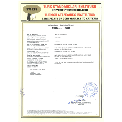 TSEK Certificate