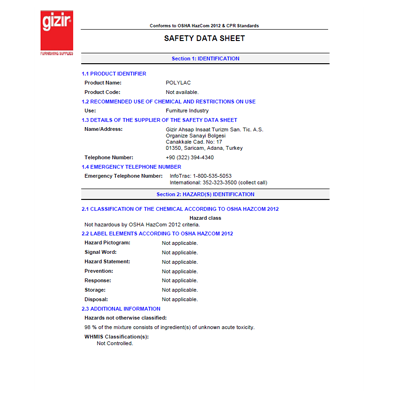 MSDS Report